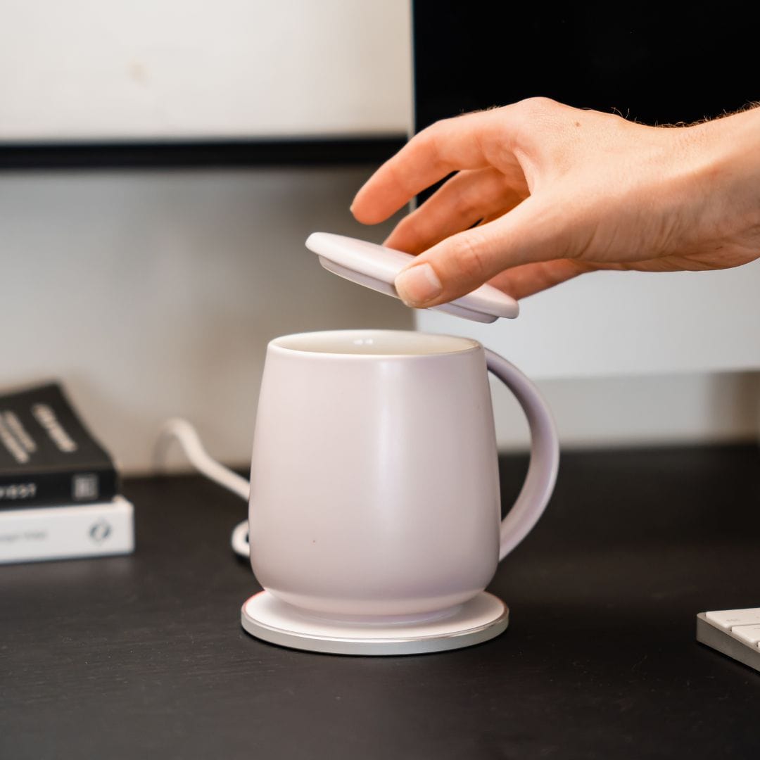 Tease Tea blended green tea Smart Heated Mug Kit 2.0 (Case of 3) Smart Heated Mug Kit 2.0 | Warmer Set with Wireless Charger by Tease