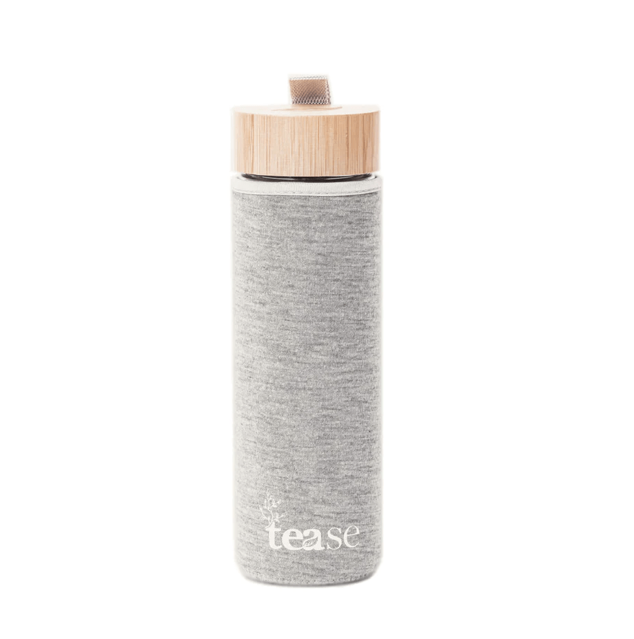Tease Tea & Wellness Blends herbal Heather Grey 3-in-1 Glass Tumbler (Case of 3)